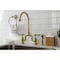 Kingston Brass KS7797TALBS Bridge Kitchen Faucet with Brass Sprayer, Brushed Brass KS7797TALBS - alternate 4